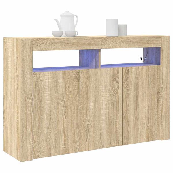 vidaXL Sideboard Sonoma-Eiche 116 x 30 x 75 cm Holzwerkstoff