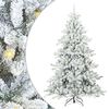 vidaXL K&uuml;nstlicher klappbarer Weihnachtsbaum Wei&szlig; 240 cm PVC und Stahl