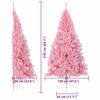 vidaXL Künstlicher vorbeleuchteter Weihnachtsbaum Rosa 210 cm PVC
