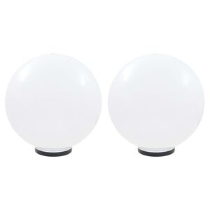 vidaXL LED-Gartenleuchten 2 Stk. Kugelf&ouml;rmig 50 cm PMMA