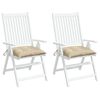 vidaXL Stuhlkissen 2 Stk. Beige 50x50x7 cm Oxford-Gewebe