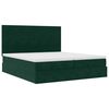 vidaXL Ottoman-Bett mit Matratzen & LEDs Dunkelgr&uuml;n 180x200 cm Samt