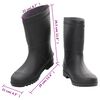 vidaXL Gummistiefel Schwarz Gr&ouml;&szlig;e 44 PVC