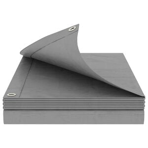 vidaXL Plane mit &Ouml;sen Hellgrau 2 x 3 m 260 gsm PE