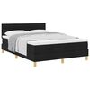 vidaXL Boxspringbett mit Matratze Schwarz 140 x 200 cm Stoff