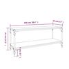 vidaXL TV-Schrank Grau Sonoma 100x33x41 cm Holzwerkstoff und Stahl
