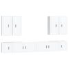 vidaXL 8-tlg. TV-Schrank-Set Wei&szlig; Holzwerkstoff