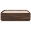 vidaXL Bettgestell Braun Eichen-Optik 135x190 cm Holzwerkstoff