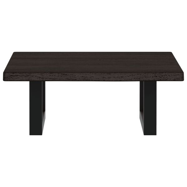 vidaXL Waschtischplatte mit Halterung Stahl und Massivholz Eiche