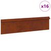 vidaXL Schneckenzaun 16 stk. 100 x 3,5 x 25 cm Wetterfeststahl