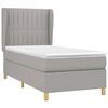 vidaXL Boxspringbett mit Matratze Hellgrau 80x200 cm Stoff