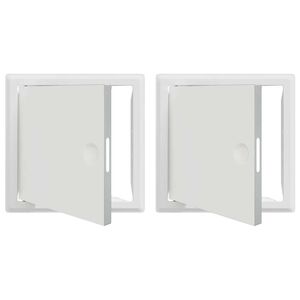 vidaXL Zugangstür 2 pcs Weiß 20 x 20 cm Stahl