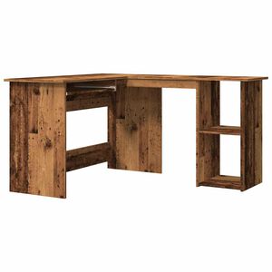vidaXL Eckschreibtisch Altholz-Optik 120x140x75 cm Holzwerkstoff