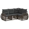 vidaXL Gartensofa-set 4 pcs Grau und Dunkelgrau Poly-Rattan