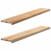 vidaXL Fensterb&auml;nke 2 Stk. Unbehandelt 140x30x2 cm Massivholz Eiche