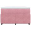 vidaXL Boxspringbett mit Matratze Rosa 120x200 cm Samt