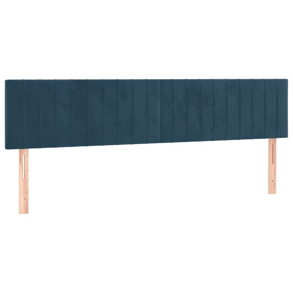 vidaXL Kopfteile Dunkelblau 160x5x78/88 cm Samt