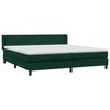 vidaXL Boxspringbett mit Matratze Dunkelgr&uuml;n 180x220 cm Samt