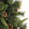 vidaXL K&uuml;nstlicher klappbarer Weihnachtsbaum mit Tannenzapfen 240 cm