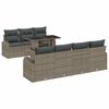 vidaXL Gartensofa-set 8 stk. Grau Poly Rattan