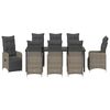 vidaXL Garten Essgruppe mit Kissen 9 pcs Beige Poly-Rattan