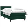 vidaXL Boxspringbett mit Matratze Dunkelgr&uuml;n 100x210 cm Samt