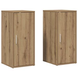 vidaXL Schuhschr&auml;nke 2 Stk. Artisan-Eiche 32x35x70 cm Holzwerkstoff