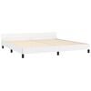 vidaXL Bettgestell mit Kopfteil Wei&szlig; 200x200 cm Kunstleder