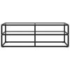 vidaXL TV-Schrank Schwarz mit Hartglas 120x40x40 cm