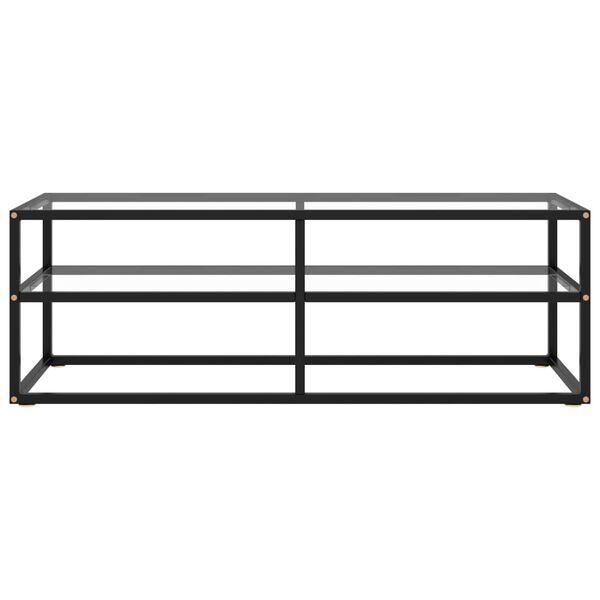 vidaXL TV-Schrank Schwarz mit Hartglas 120x40x40 cm