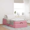 vidaXL Ottoman-Bett mit Matratze Rosa 90x190 cm Samt