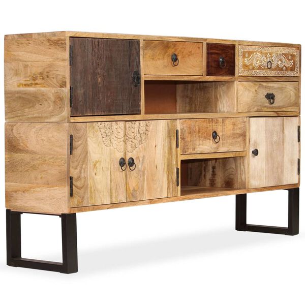 vidaXL Sideboard Mango Massivholz 140x30x80 cm
