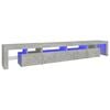 vidaXL TV-Schrank mit LED-Leuchten Betongrau 260x36,5x40 cm