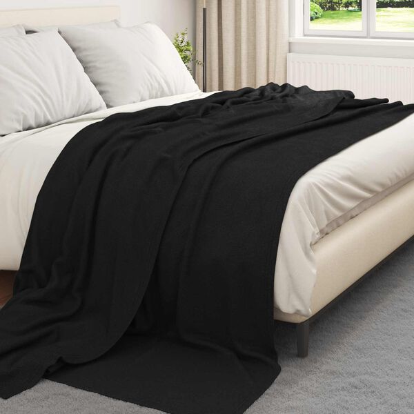 vidaXL Wohndecken 24 pcs Schwarz 240 x 220 cm Fleece