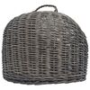 vidaXL Katzen-Transportkorb Grau 45x35x35 cm Natürliche Weide
