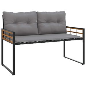 vidaXL Holz-Lagenbank 114 x 55 x 77 cm Hellgrau Rechteckig