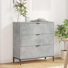 vidaXL Sideboard Beton Grau 79,5 x 33 x 82 cm Holzwerkstoff