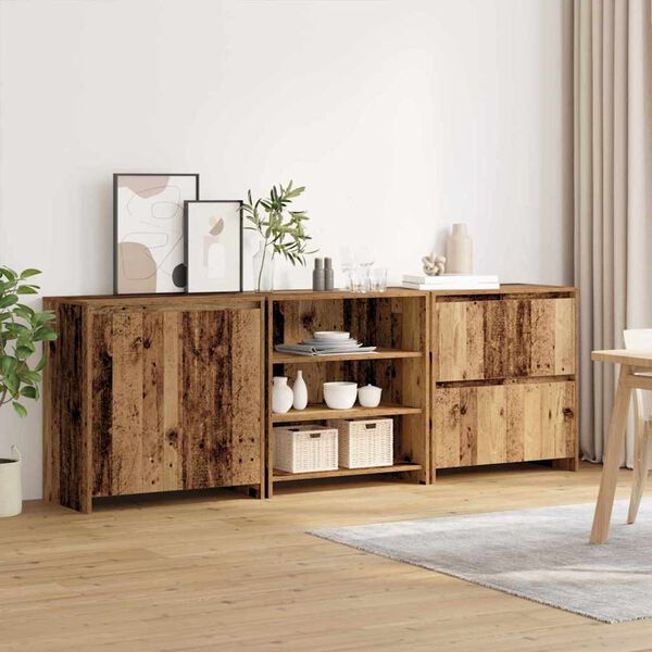 vidaXL Sideboard 3 pcs Altholz 70 x 41 x 75 cm Holzwerkstoff