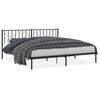 vidaXL Bettgestell mit Kopfteil Metall Schwarz 200x200 cm