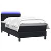 vidaXL Boxspringbett mit Matratze & LED Schwarz 80x220 cm Samt