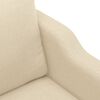 vidaXL 4-tlg. Sofagarnitur mit Kissen Creme Stoff