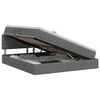 vidaXL LED-Speicherbett mit Matratze Dunkelgrau 160 x 200 cm Stoff