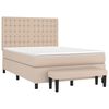 vidaXL Boxspringbett Matratze Cappuccino-Braun 140x190cm Kunstleder