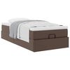 vidaXL Ottoman-Bett mit Matratze Braun 90x200 cm Kunstleder