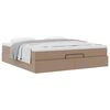vidaXL Ottoman-Bett mit Matratze Cappuccino-Braun 160x200cm Kunstleder