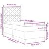 vidaXL Boxspringbett mit Matratze mit Kopfteil Rosa 80 x 200 cm Stoff