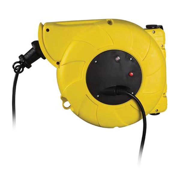 Perel Auto-Rewind Kabeltrommel Wandhalterung 13+2 m Schuko