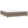 vidaXL Boxspringbettgestell Taupe 160x200 cm Stoff