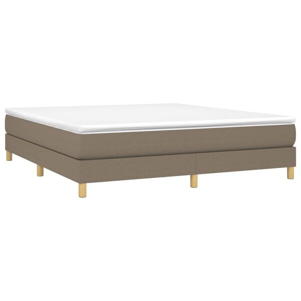 vidaXL Boxspringbettgestell Taupe 160x200 cm Stoff