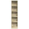 vidaXL B&uuml;cherregal Sonoma-Eiche 40x24x176 cm Holzwerkstoff
